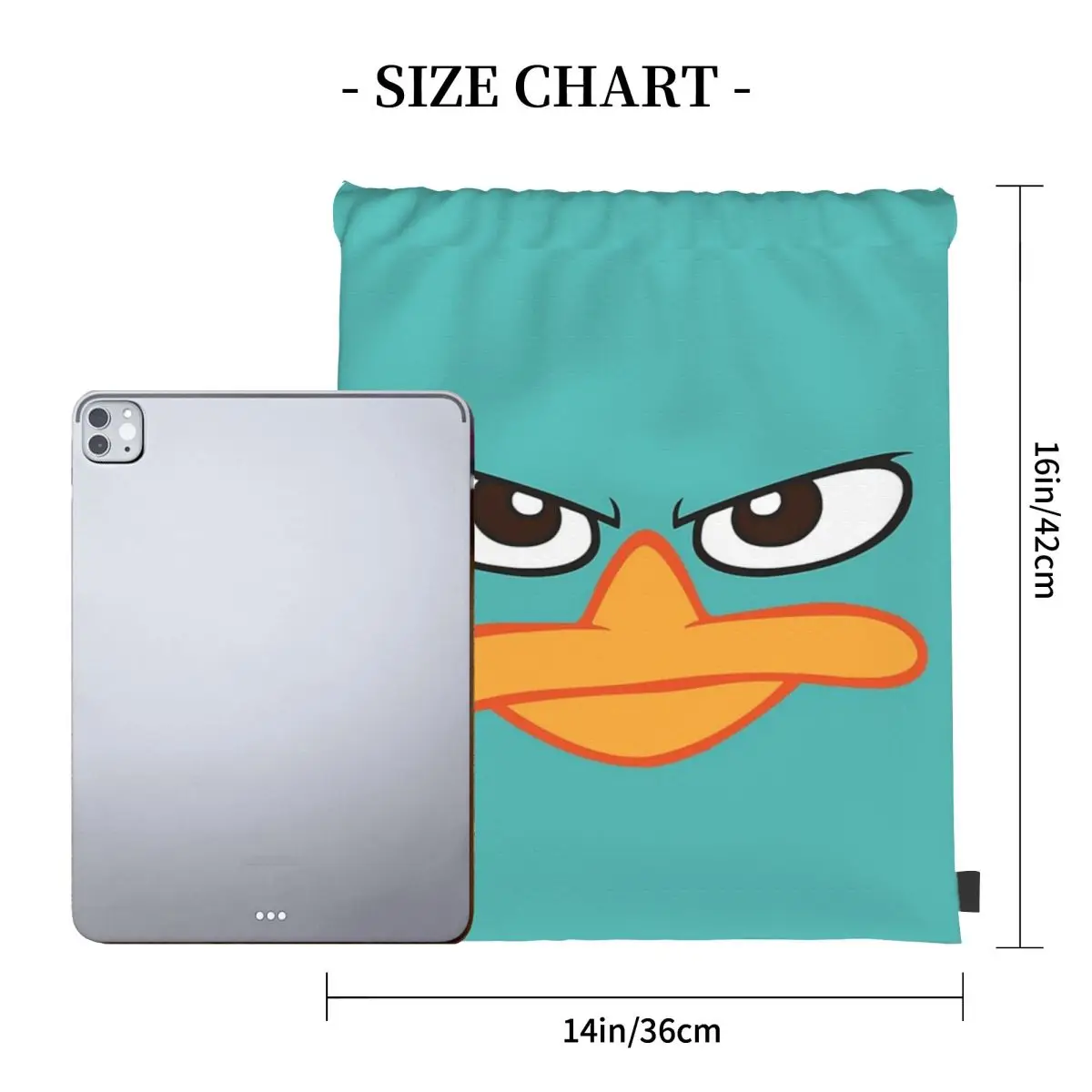 Perry The Platypus Mask Backpacks Portable Drawstring Bags Drawstring Bundle Pocket Sports Bag Book Bags For Travel Students