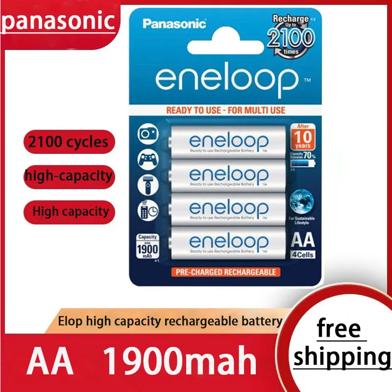 8-64PSNew Panasonic Eneloop 2100mAh AA 1.2V NI-MH Rechargeable Batteries For Electric Toys Flashlight Camera Pre-Charged Battery