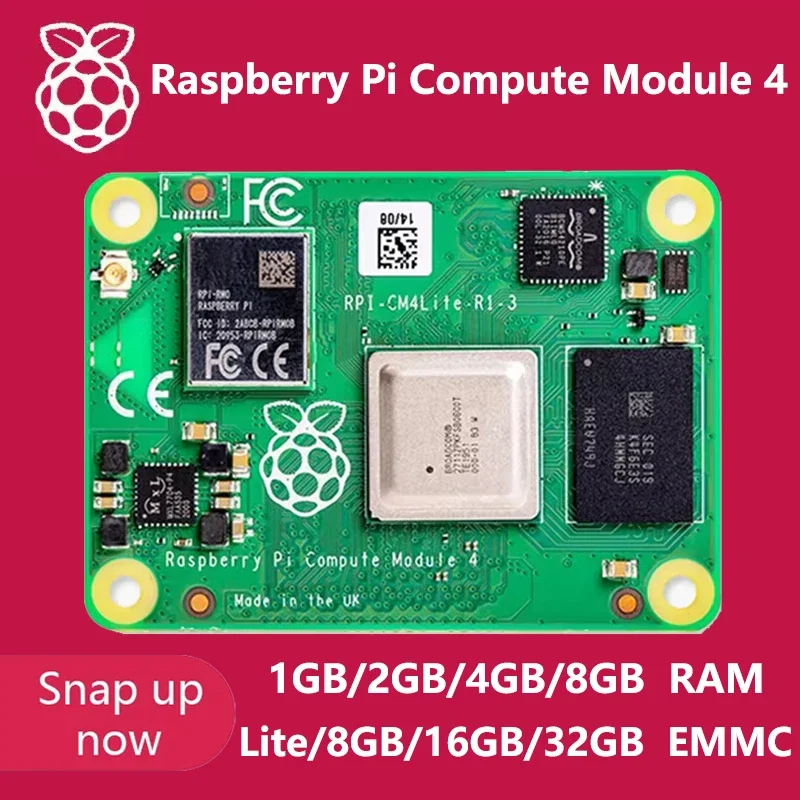 Raspberry Pi CM4 with 1GB/2GB Ram Lite/8G/16G/32GB eMMC Flash optional Support Wifi/bluetooth