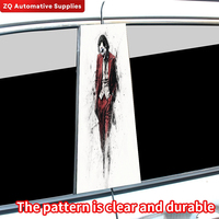 Joker Movie Art Car Pillar Stickers Decal for Auto Styling