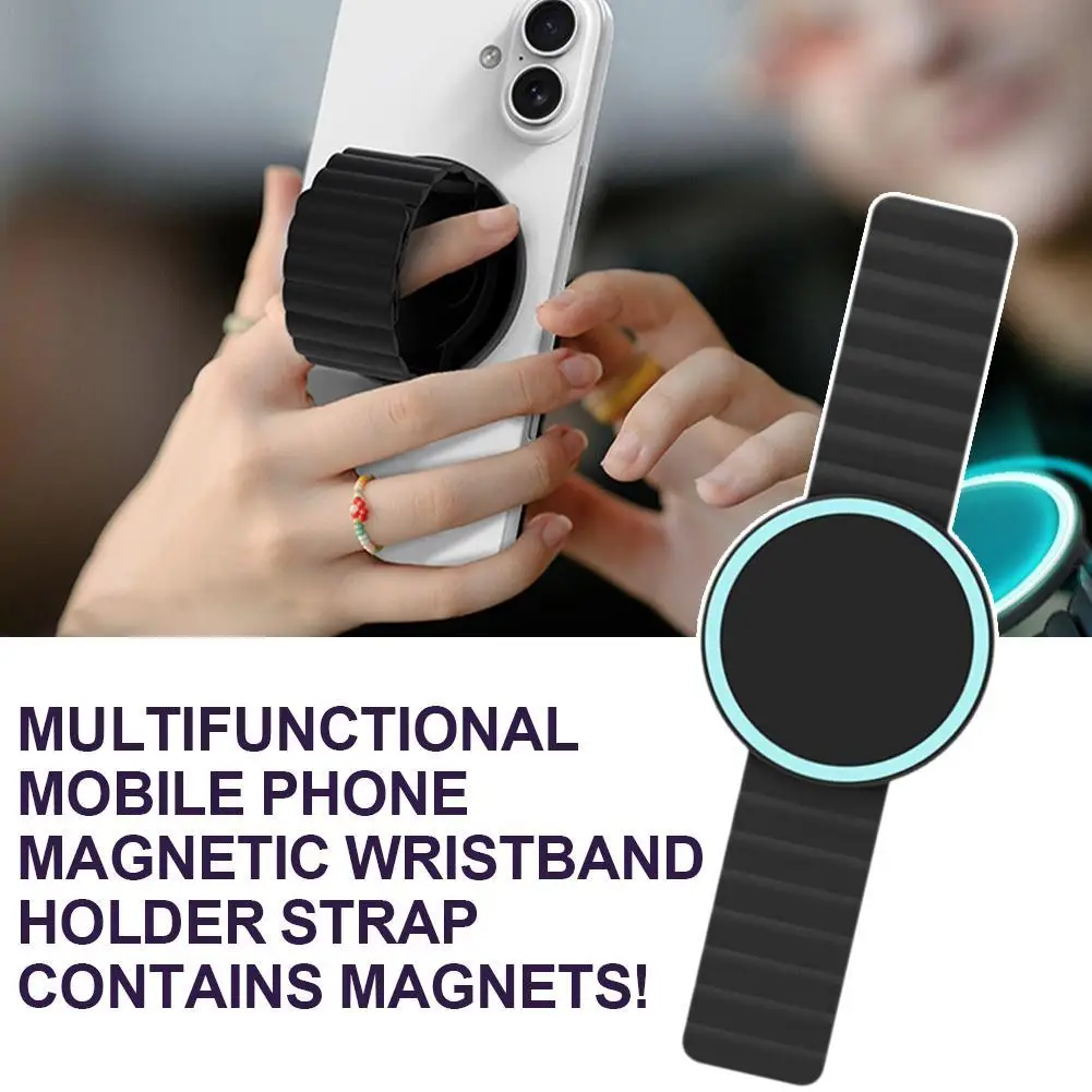

Mobile Phone Magnetic Wristband With For MagSafe Seal Doubled-Sided Magnetic Compatible With All Models Smartphone Holder