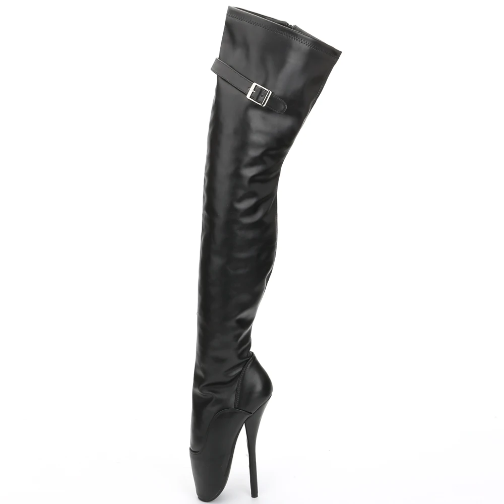 

18 cm High Heel Thigh High Boots Sexy Ballet Heels Boots Unisex Size 36-46