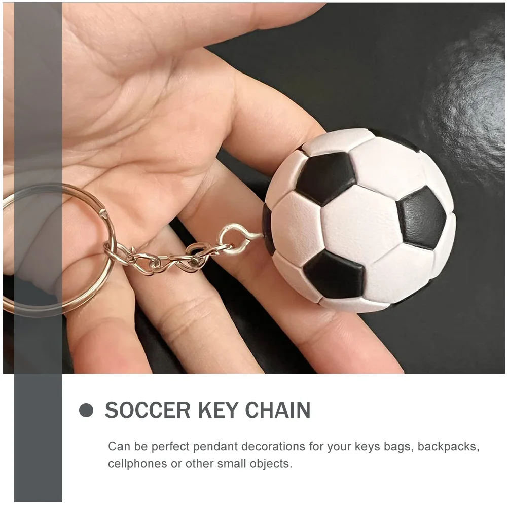 Football Keychain Soccer Theme Sports Key Portable Mini Keychains Decorative Bag Charms Pendant for Keys Backpack