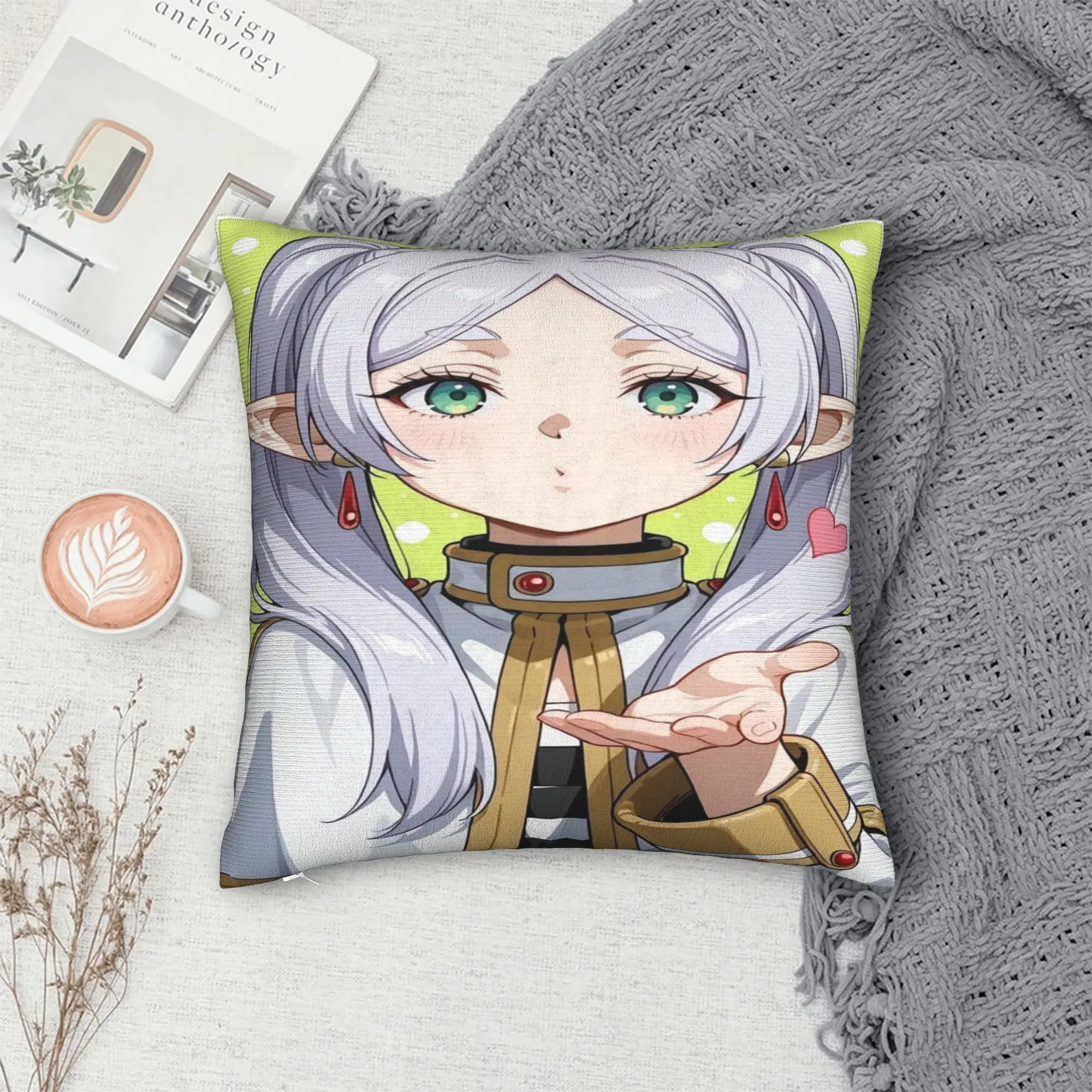 Frieren Beyond Journeys Pillow Case  Custom Pillow Cover For Wedding Party Home Decor Novelty Pillowcases