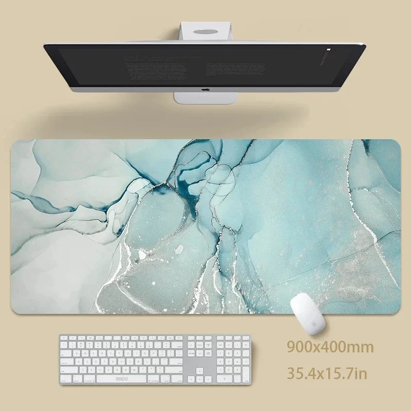 Marble 80x30cm XXL Lock Edge Mousepads Large Gaming Mousepad Keyboard Mat Mouse Mat Beast Desk Pad Mouse Pad for Gift