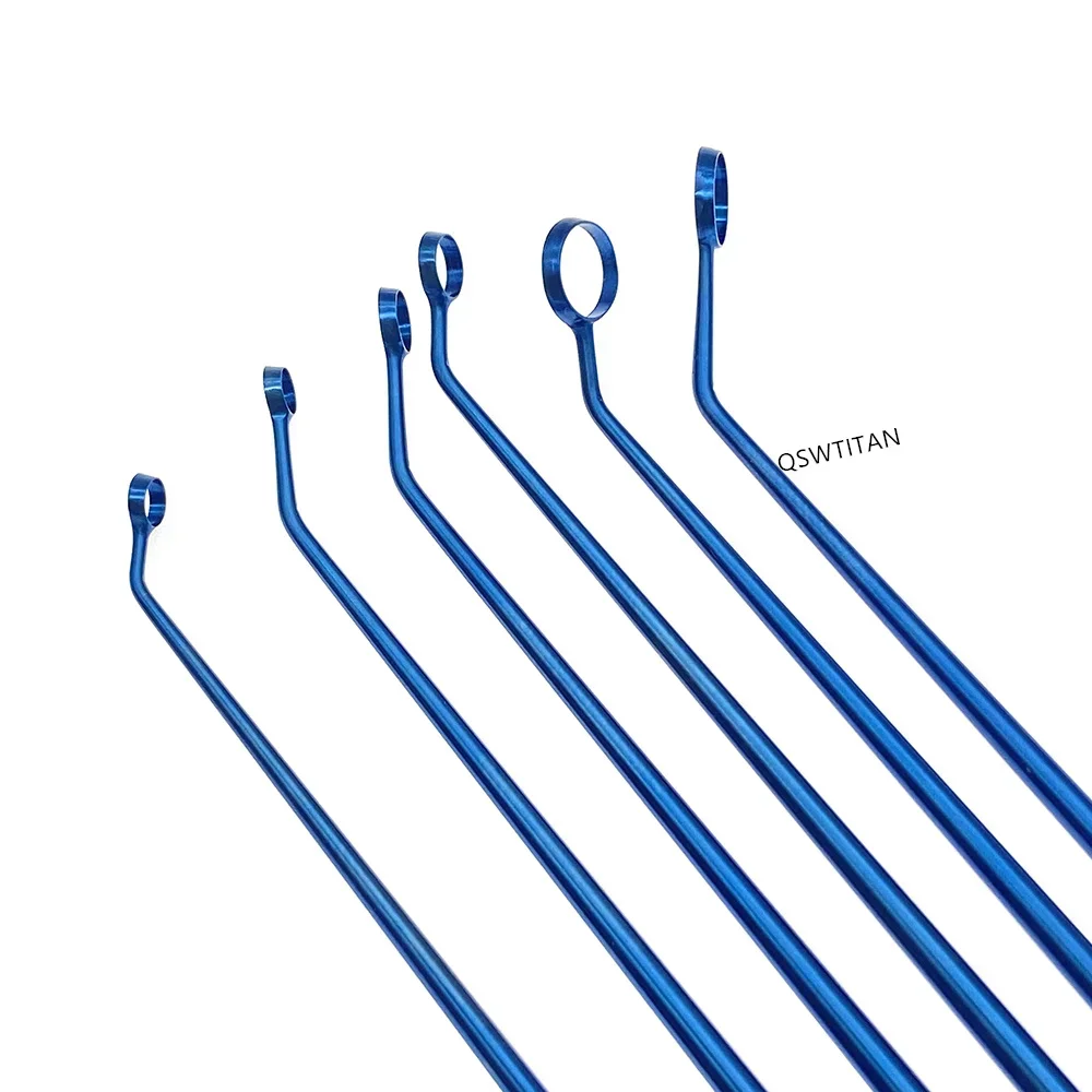 ไมโครริงคิวเรตต์พร้อมใบมีด ไม้พายอ่อนสำหรับผ่าตัดต่อมใต้สมอง เครื่องมือผ่าตัดระบบประสาทขนาดเล็ก 1 ชิ้น