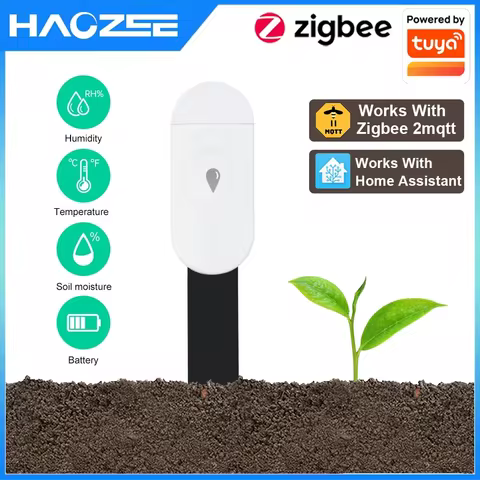 Tuya Zigbee Temperature Humidity Moisture Detector Smart Soil Tester Moisture Sensor Real Time Monitor Support Home Assistant Z2