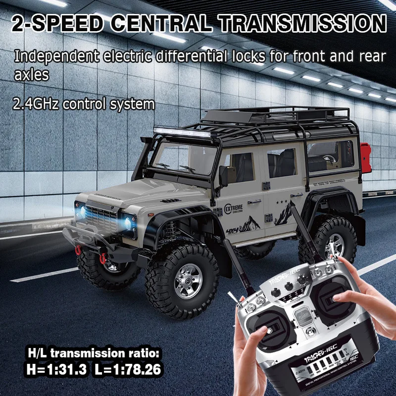 1/10 HG-P411 Rc 4x4 مركبة تسلق الطرق الوعرة رسمت الانتهاء من RC الزاحف سيارة قفل تفاضلي نموذج سيارة التحكم عن بعد