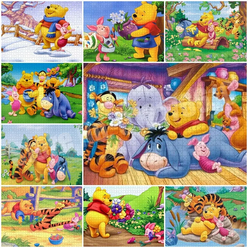 

Disney Puzzles 1000 Pieces Paper Assembling Picture Winnie The Pooh Jigsaw Puzzles Toys for Adults Children Game Educational Toy