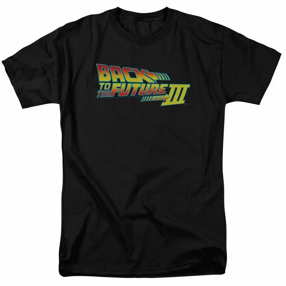 

Back to the Future III Logo T Shirt Mens Licensed Retro Movie Tee Black