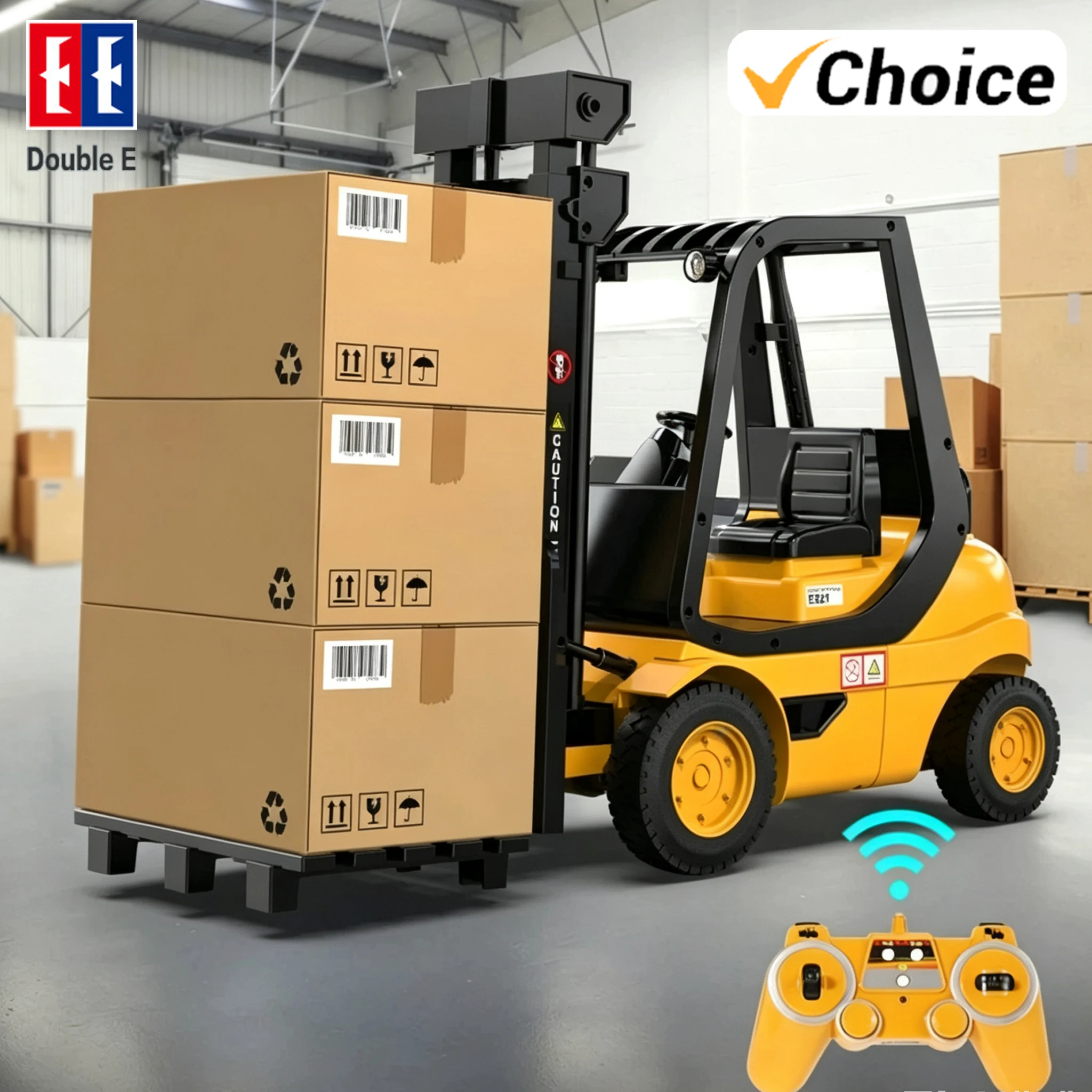 1/8 Double E E521 Big Rc Forklift Truck Remote Control Car Construction Vehicle Model Electric Toy Cargo Toy for Boys Kids Gifts