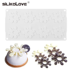 SILIKOLOVE Flower Shape Chocolate Mold Silicone Mold for Cake Decorating French Dessert Decorating Mould DIY Baking Tools