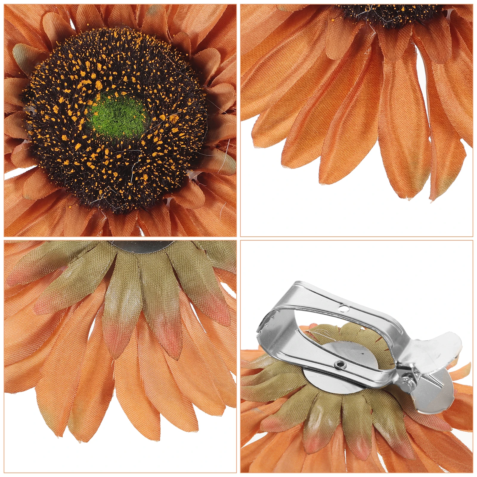

2pcs Curtain Tiebacks Clips Artificial Sunflower Metal Fabric Decorative Hold Backs Curtains Drapes Accessories Living Bedroom