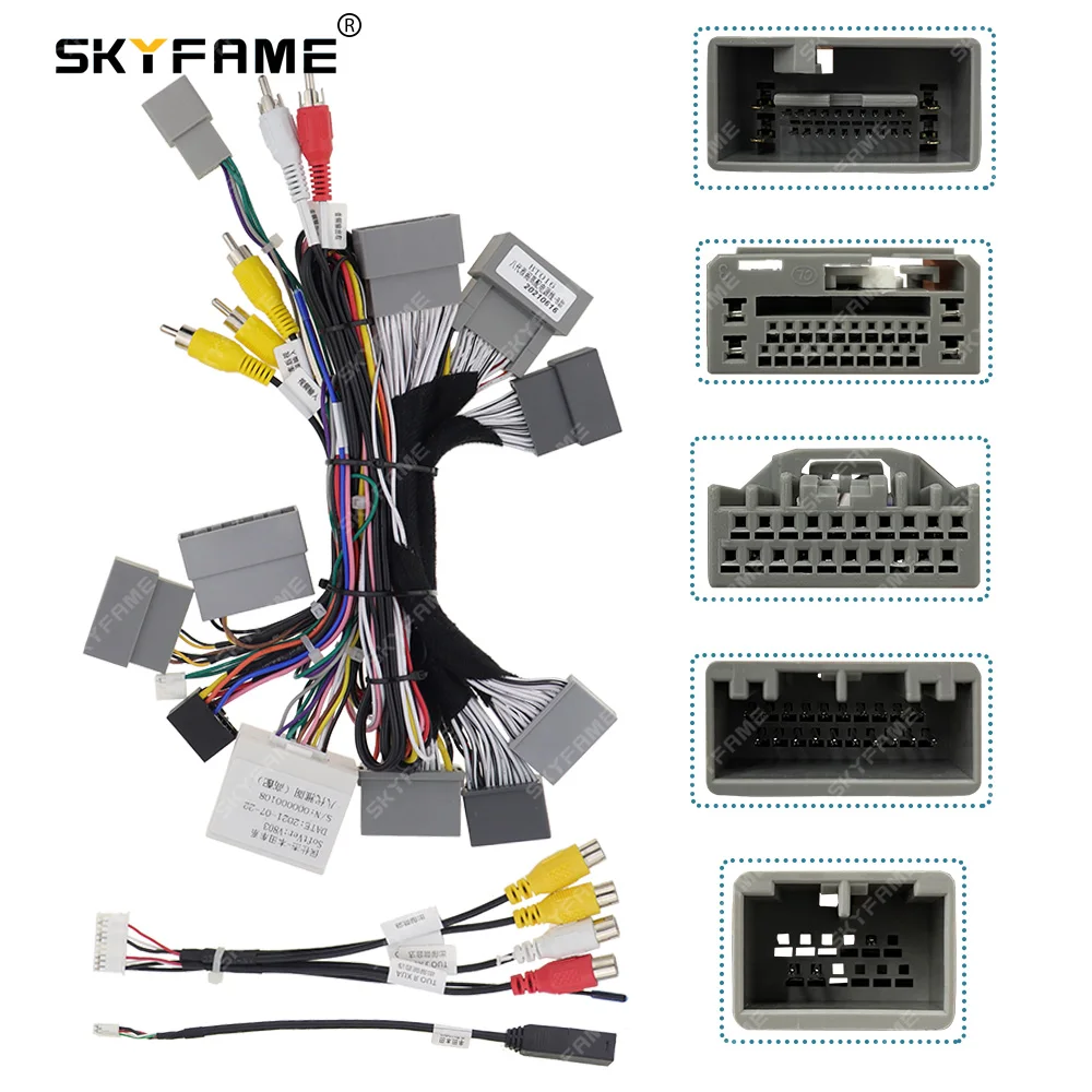 SKYFAME 16Pin Car Android Stereo Wire Harness Canbus Box Decoder For Honda Accord 8