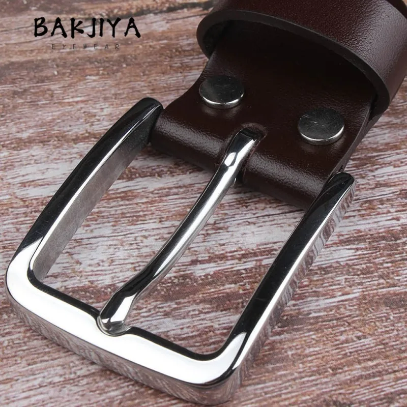 New Stainless Steel Belt Buckle Head Anti-Allergic Leather Pin Buckle Men Top-layer Cowhide Waistband Clasp Inner Diameter 35mm