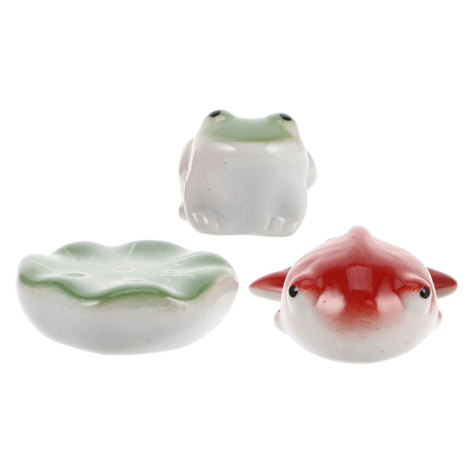 

1Set Ceramic Floating Fish Frog Lotus Leaf Sculpture Lovely Aquarium Ornament Floating Fish Tank Decoration Decorative Animal