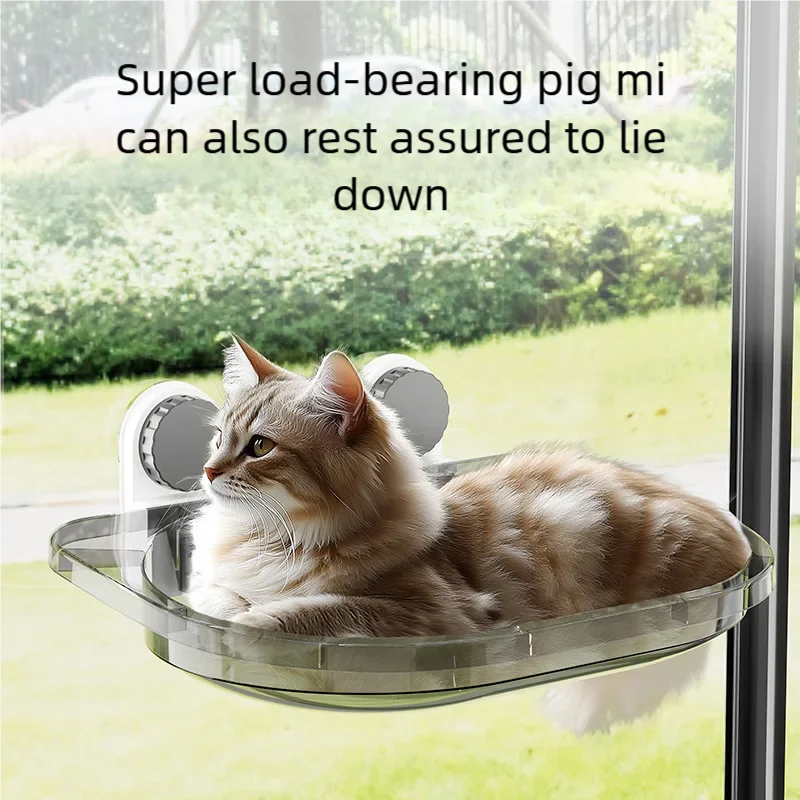 Ultra Strong Load - Bearing Cat Window Hammock Bed Cozy Perch for Feline Naptime Securely Easy Mounted High Capacit Suction Cups - view 2
