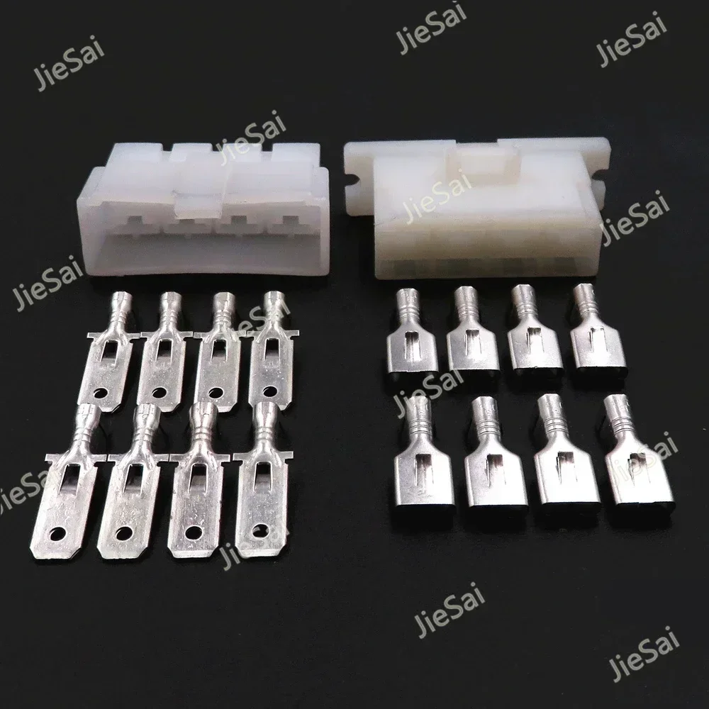 8 Pin Large Current Male Female Plug 6.3 Series 6110-4583 Auto Wire Harness Connector Car Unsealed Socket