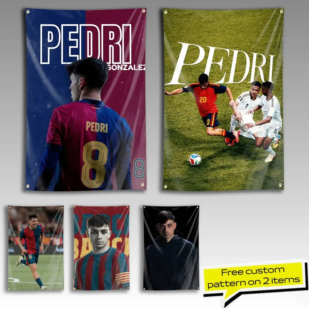 Golden Boy P-Pedri g-gonzalez Flag Tapestry Banner for Bedroom Living Room Outdoor Camping Custom Supported