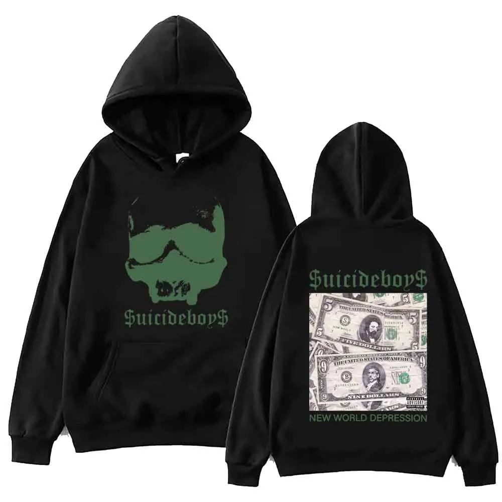 Suicideboys Harajuku Hip Hop Pullover, Novo Mundo Depressão Hoodie, Tops Camisola, Fãs Presente