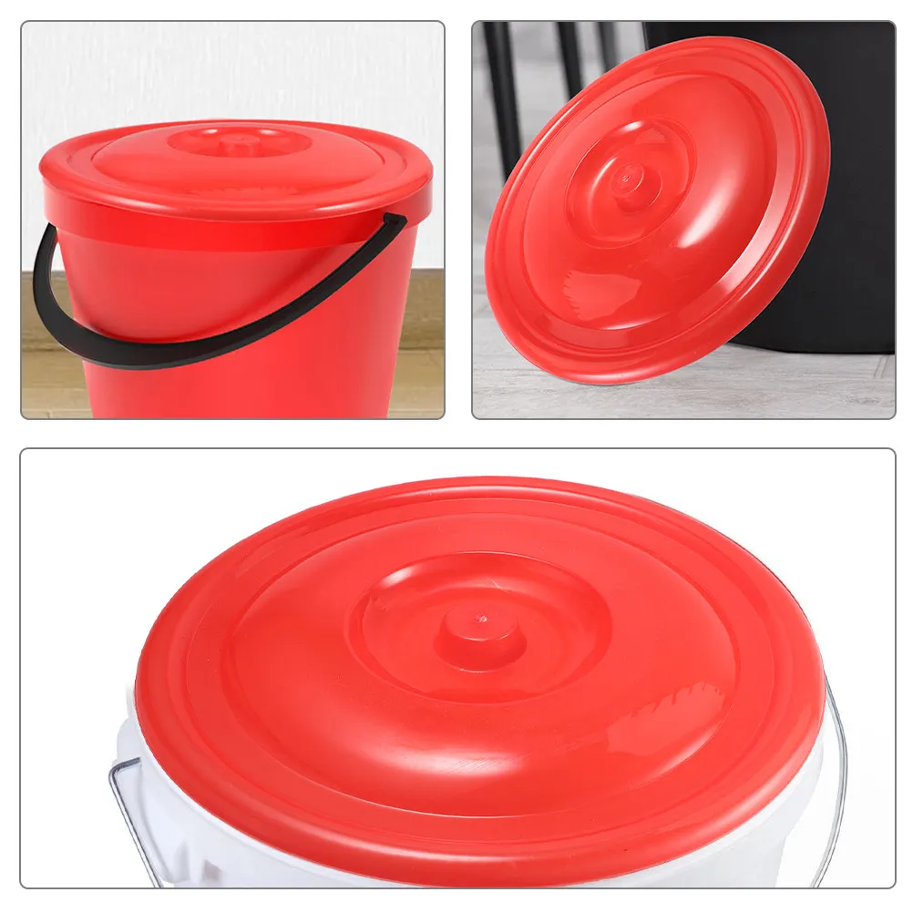 23Cm Round Plastic Bucket Lid Easy Install Odor Preventing Replacement Cover for Trash Cans Water Buckets Waste Bins Large