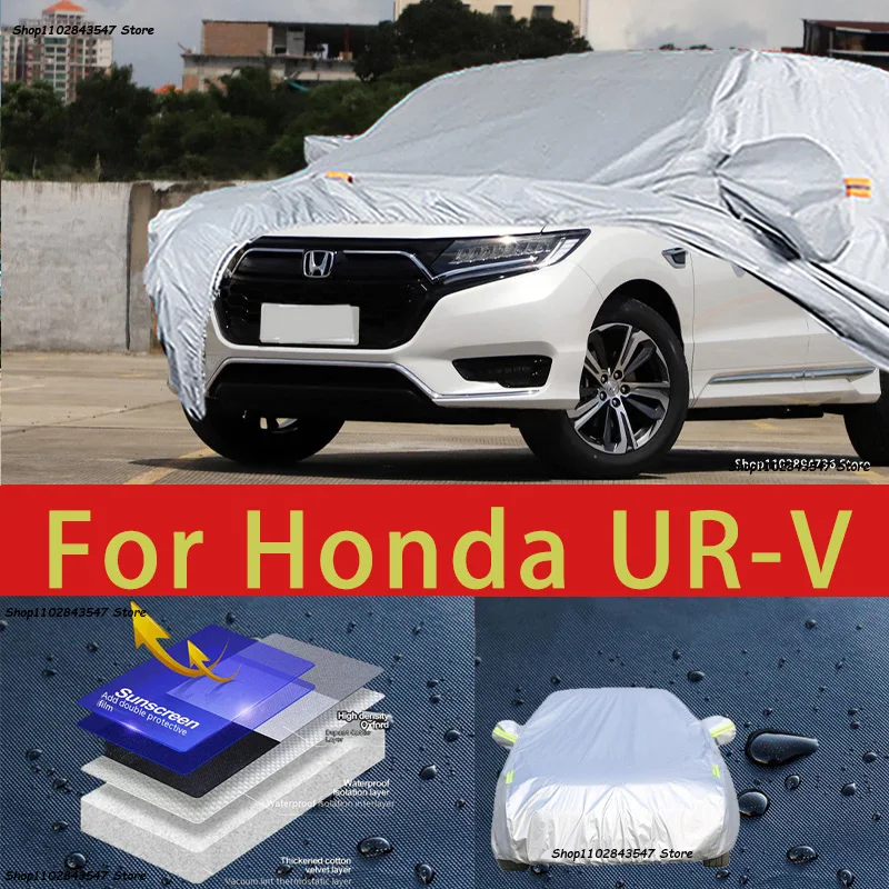 

For Honda UR-V Outdoor Protection Full Car Covers Snow Cover Sunshade Waterproof Dustproof Exterior Car accessories