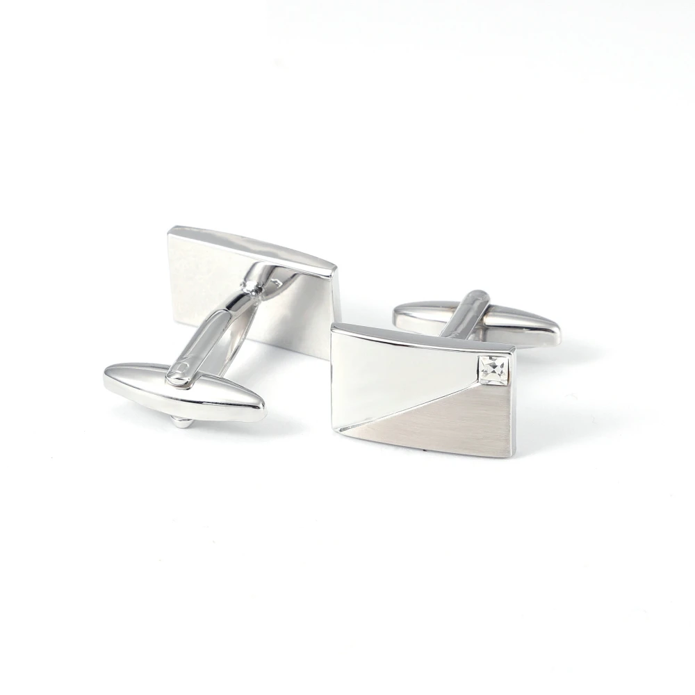 Simple Geometric Diamond Studd - Tie Clip Silver avis et prix