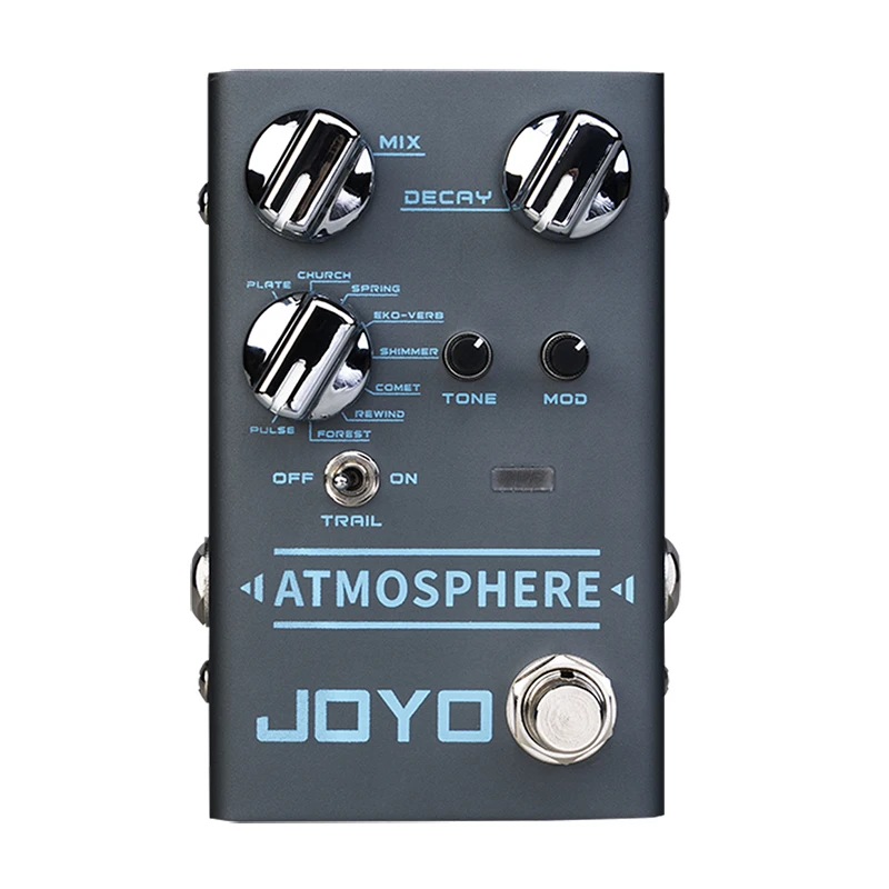 JOYO R Series Guitar Effect Pedal Digital Reverb Types Spring/Church/Shimmer/Plate Reverb Effects Guitar Pedal