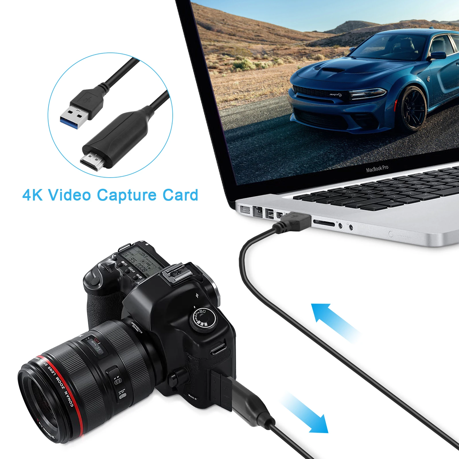 

4K Video Capture Card USB HDMI-compatible Grabber Recorder for PS4 Game DVD Camcorder Camera Recording Live Streaming