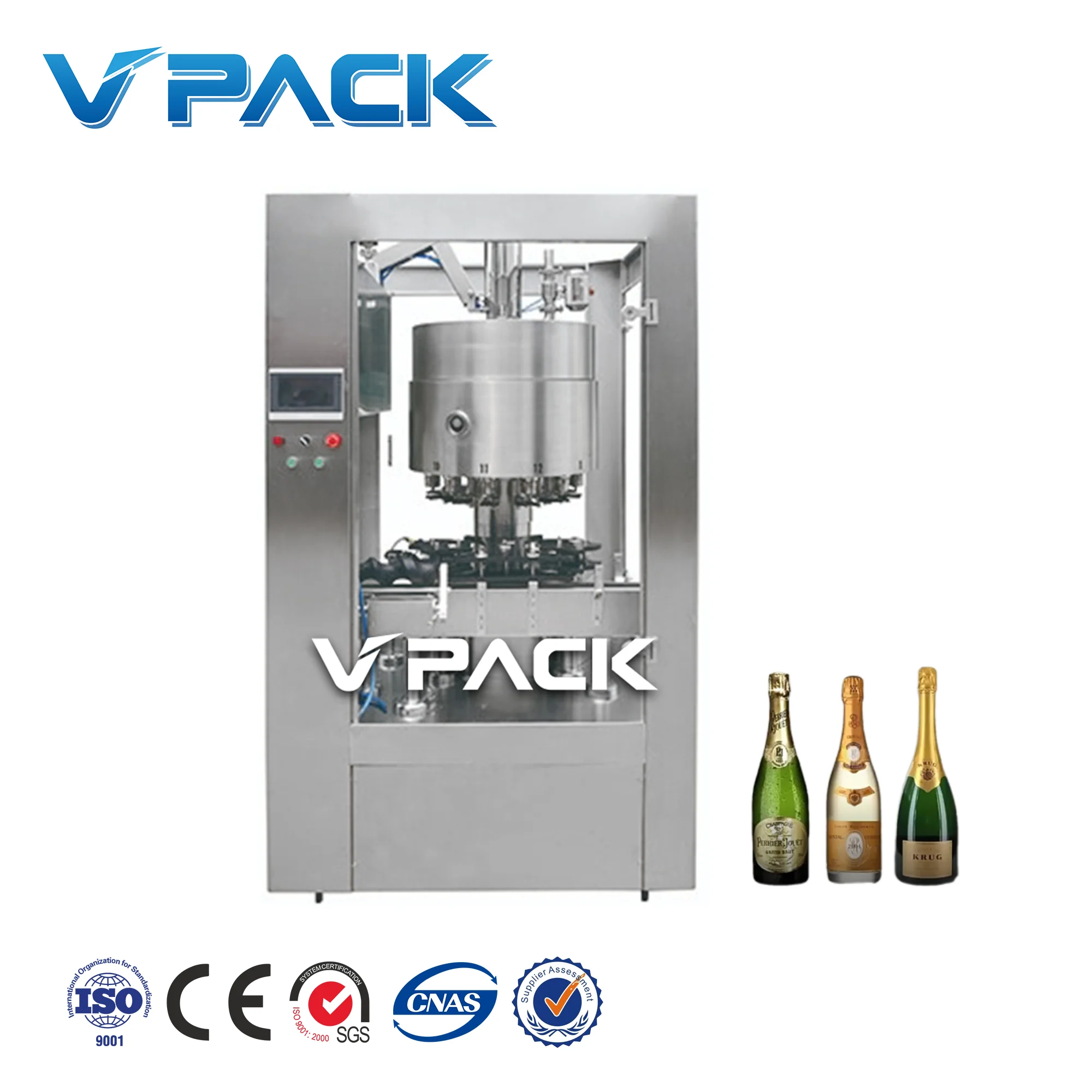 Complete Automatic Sparkling Wine champagne Filling Machine/cork Plugging/film Rolling Compaction Machine