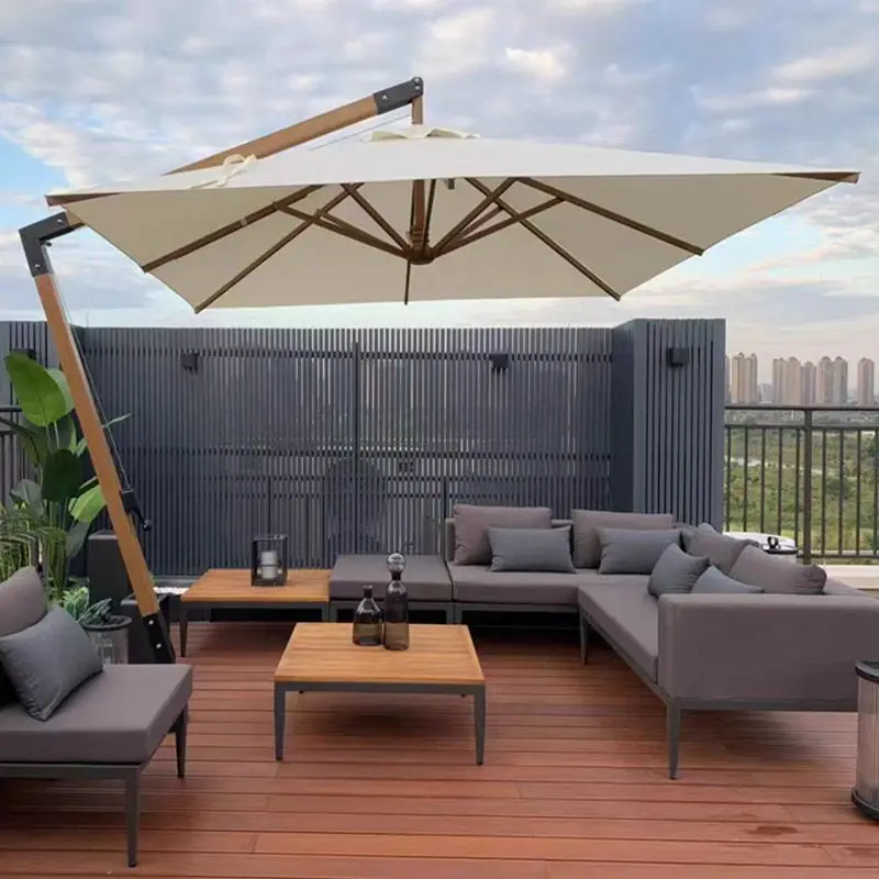 Parasol Outdoor Garden Umbrella Beige Umbrella Sales Department Garden 7-shaped Outdoor Coffee