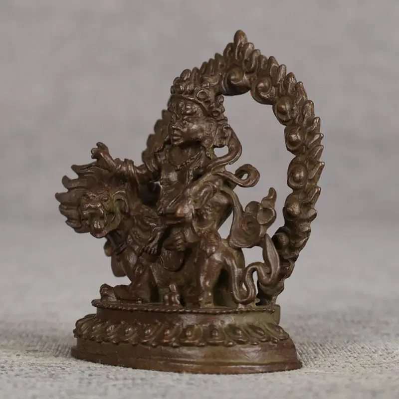 Tibetan Buddhism Vaisravana Jambhala Statue Mini Wealth God Buddha Figurine Home Altar Feng Shui Worship Decor