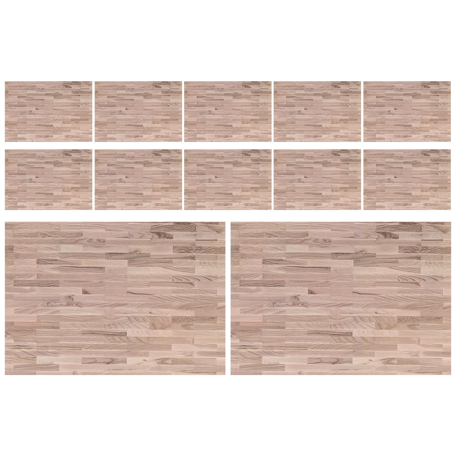 

12Pcs Wood Grain Floor Stickers 29x21cm Peel Stick Miniature Flooring Self Adhesive Dollhouse Decor Mini Floor Dollhouse Tile