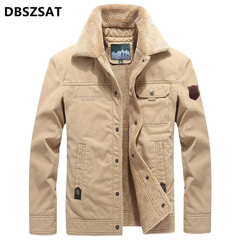 2028 XKK Windbreaker Winter Jacket Men Thick Wool Liner Warm Jackets Male Outdoor Military Mens Coats  Plus Size M-6XL