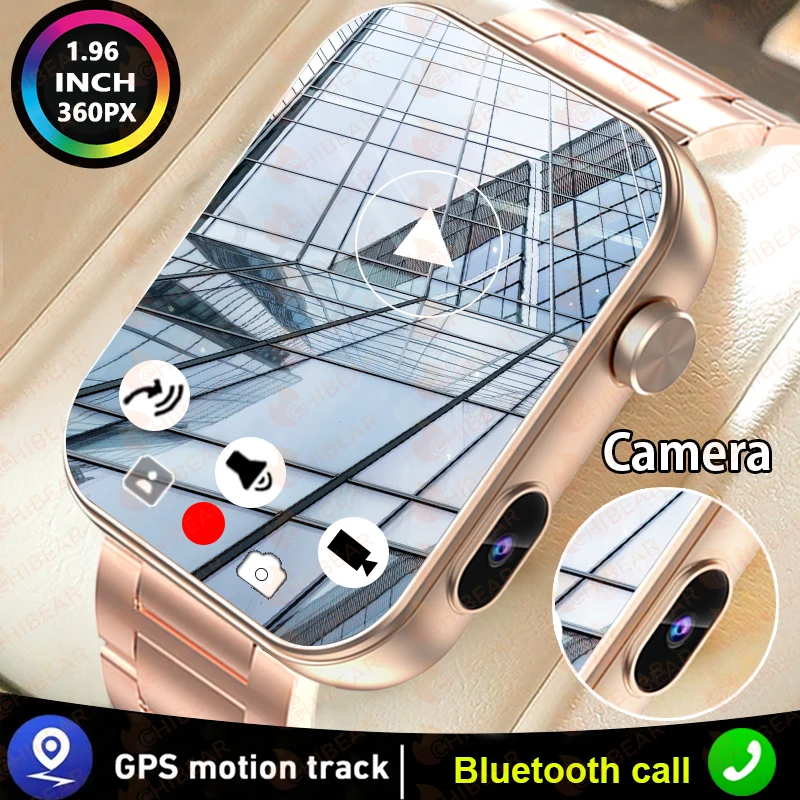 

ChiBear Смарт-часы для женщин и мужчин, запись камеры, видео, пульсометр, спортивные водонепроницаемые умные часы для звонков BT, мужские для Android iOS