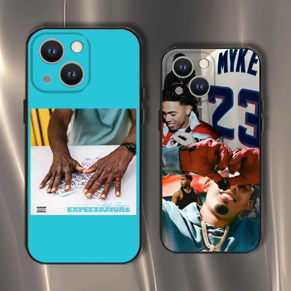 

Myke T-Towers Phone Case For iPhone 16,15,14,13,12,11,Pro,XS,Max,XR,Plus,E,SE4,Mini Black Soft Cover