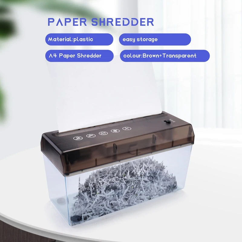 USB Electric Dual Purpose Paper Shredder Desktop Mini Financial Bill A4 Paper Shredder Paper Cutter For Home Office