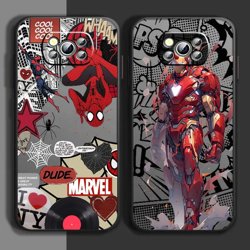

Fashion Spider Man Cool For Xiaomi Poco X6 X5 X4 X3 M6 M5s M5 M4 M3 F6 F5 F4 F3 Pro 5G Frosted Translucent Phone Case