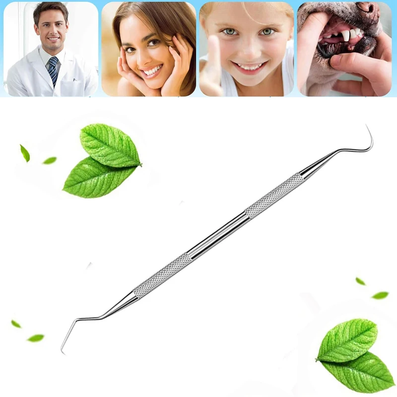 1Pc Dental Tools Teeth Cleaning Tools Oral Sickle Probe Stainless Steel Tooth Scraper Plaque Tartar Cleaner Dentistry Dentist