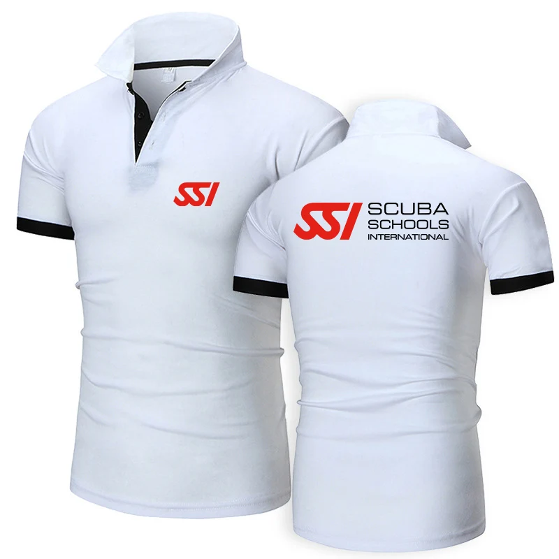 Scuba Diving Dive SSI Men's Polo Shirt Short Sleeved Letter Printing T-shirt New 2024 Summer Leisure Comfort Thin Clothing