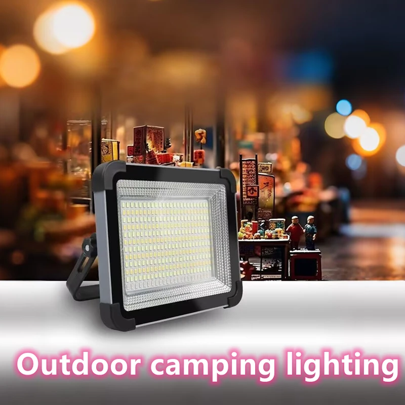 خيمة تخييم خارجية معلقة ضوء خارجي محمول مقاوم للماء شحن بالطاقة الشمسية سعة كبيرة مع فتيل LED 2400 مللي أمبير في حالات الطوارئ