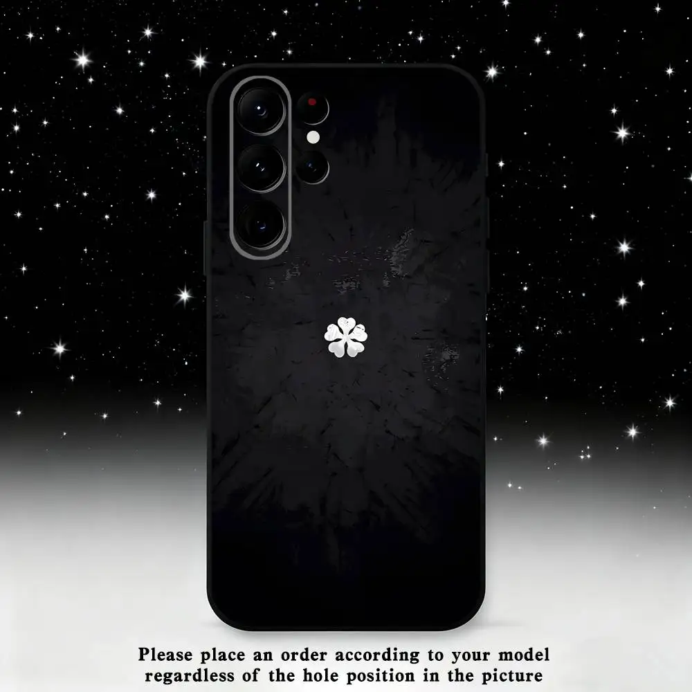 حافظة هاتف C-Clover A-Asta باللون الأسود لهاتف سامسونج S25، S24 Ultra، S20، S30 plus، S22 plus، S23، S30 Ultra 5G غلاف أسود من السيليكون