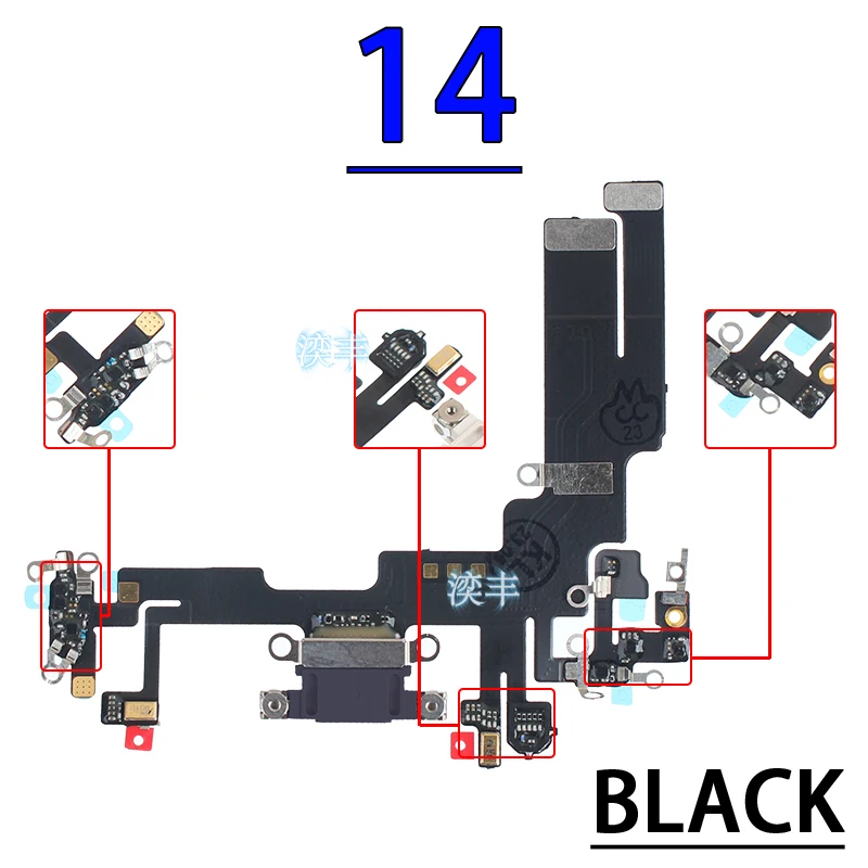 Câble de chargeur de port USB pour iPhone, connecteur micro, carte de charge Flex Tech, S6, 13P, 13PM, 14 P, 14PM, 13, 14 Pro Max Plus