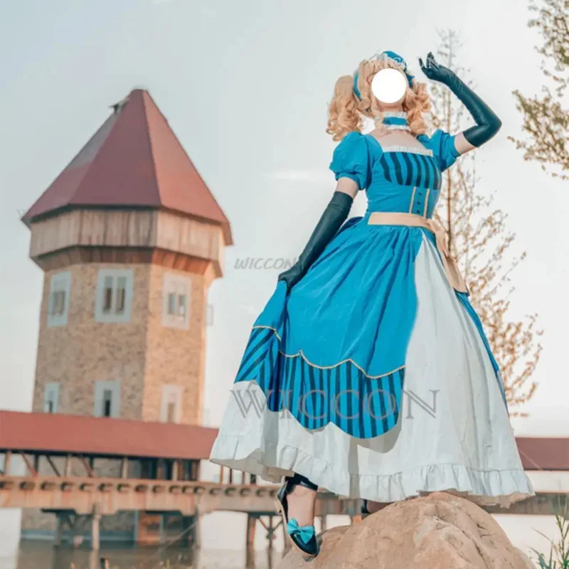 ss13 أنيمي كوروشيتسوجي: كتاب الأطلسي الأسود بتلر إليزابيث إثيل كورديليا ميدفورد تأثيري حلي شعر مستعار فستان امرأة حفلة