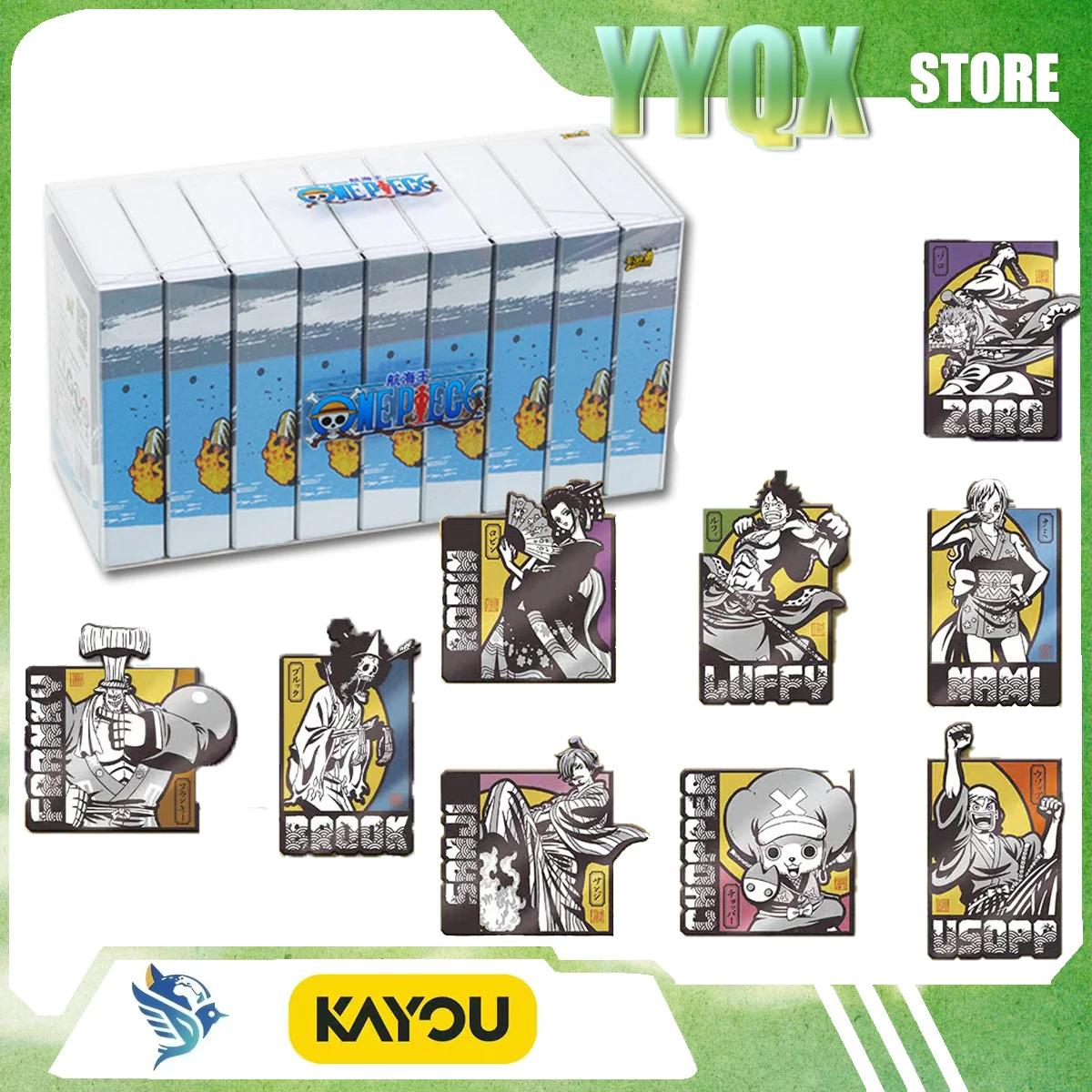 KAYOU 2026 New ‌ONE PIECE Monkey D. Luffy Roronoa Zoro Badge Smack Collection Card Periphery Anime Toy Like Surprise Gift