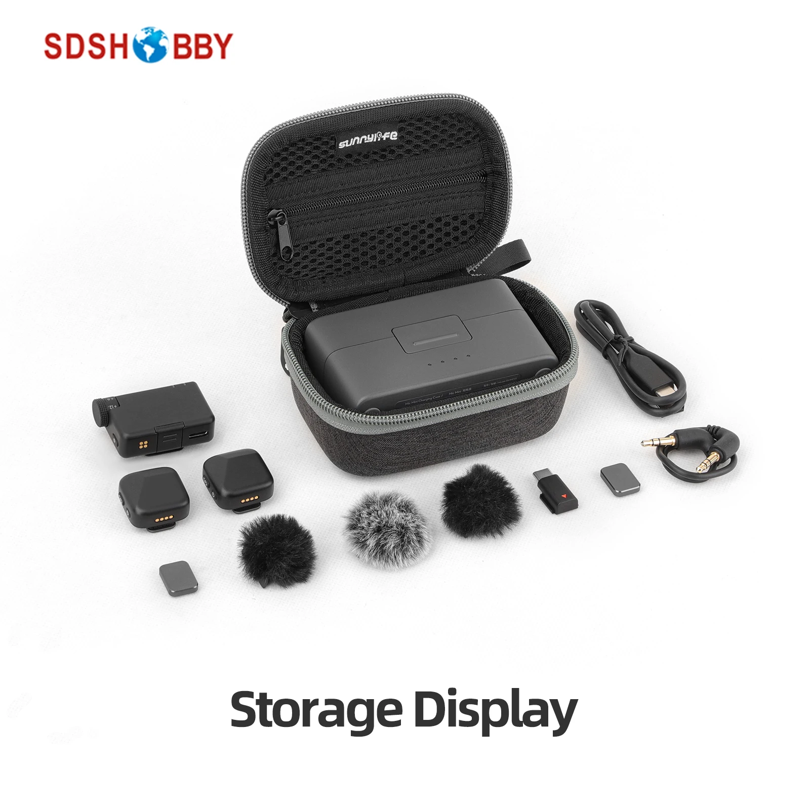 Sunnylife Mini Carrying Case Wireless Microphone Storage Bag Hard Case Outdoor Traveling Vlog Accessories for Mic Mini