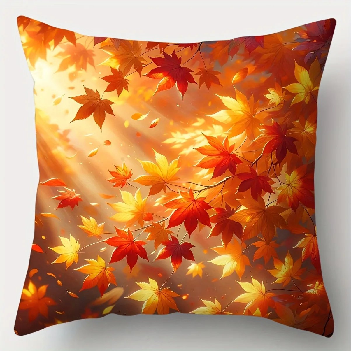 Home Decor Autumn Leaves Basket Decorative Pillow Covers Pattern Cushion Cover Suitable For Sofa Bedroom Car Pillow Cover