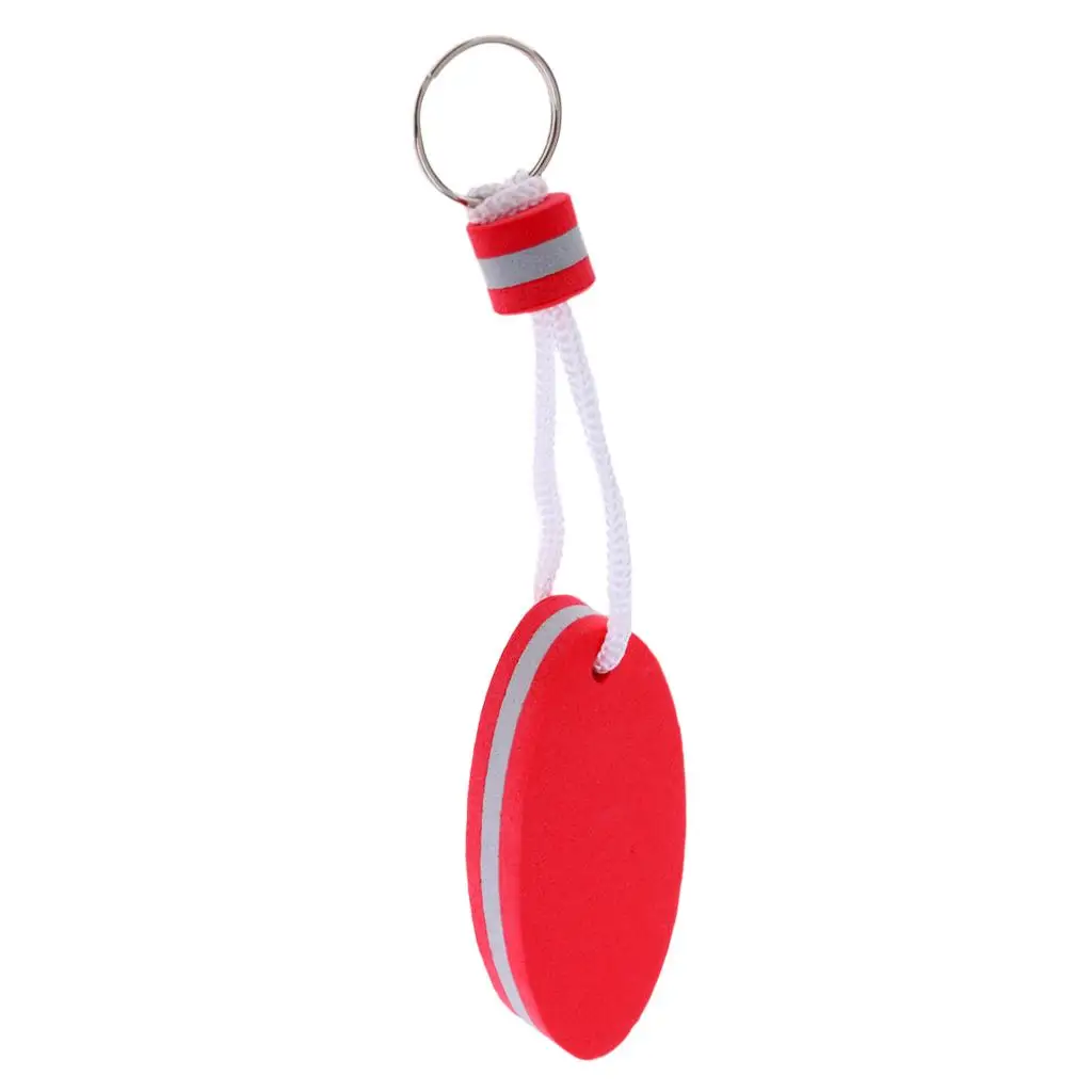 Key Ring Floating Oval EVA Foam Keychain Secure Boat Keys Accessory for Water Sports Inflatable Boat