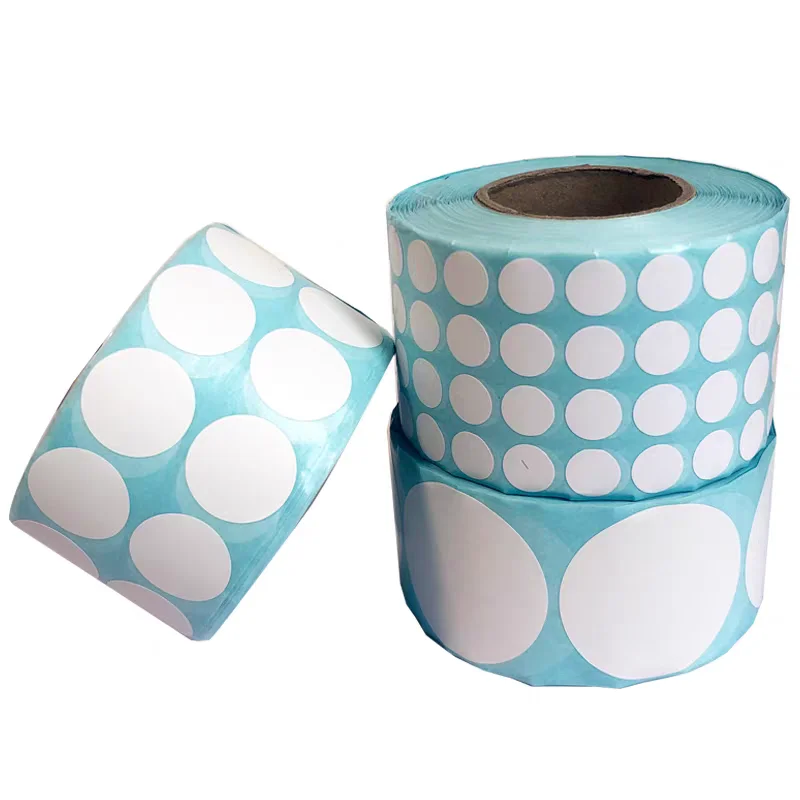 Dot self-adhesive stickers 13x13 three-proof thermal label paper sealing stickers/digital number stickers for packaging