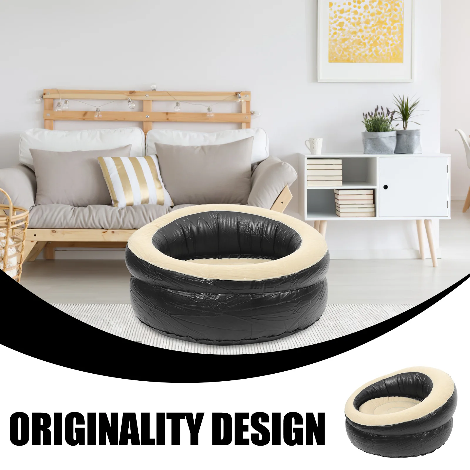 Sofá inflable plegable pequeño, suave, cómodo, taburete portátil para exteriores, silla de aire, sofá perezoso, sofá de aire